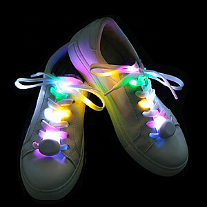 Шнурки Goodbuy со светодиодной подсветкой белого цвета