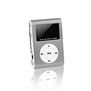 Setty MP3 Super Kompakts Atskaņotājs ar LCD ekrānu / FM Radio un microSD kartes slotu + Austiņas Pelēks