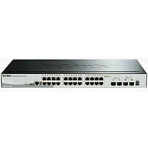 D-Link DGS-1510 pārvaldīts L3 Gigabit Ethernet (10/100/1000), melns