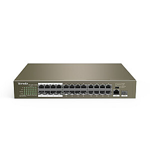 Сетевой коммутатор Tenda TEF1126P-24-250W Неуправляемый Fast Ethernet (10/100) Power over Ethernet (PoE) Серый