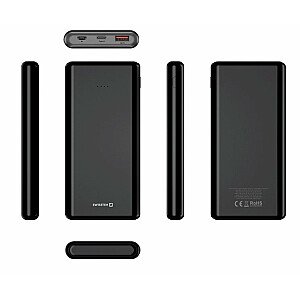 Swissten Line Power Bank Переносная зарядная батарея USB / USB-C / Micro USB / 20W / 10000 mAh