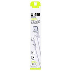 Usams U-GEE Универсальный силиконовый Micro USB Кабель данных и заряда 1m