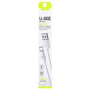 Usams U-GEE Универсальный силиконовый Micro USB Кабель данных и заряда 1m