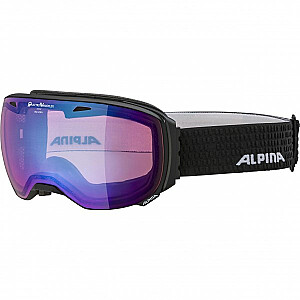 Alpina Sports BIG HORN QV Unisex ziemas sporta brilles zilas, spoguļa sfēriskas lēcas