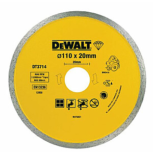 Dewalt 110 x 20 mm nepārtraukts dimanta asmens DWC410 (DT3714)