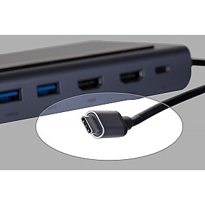 UNITEK HUB USB-C 11IN1, USB-C, RJ45, MST, 100 Вт PD
