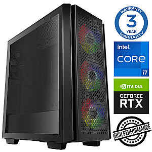 Dators spēlēm INTOP i7-12700F 32GB 250SSD M.2 NVME+2TB RTX3050 8GB no-OS