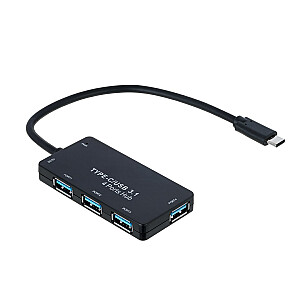 Interfeisa centrmezgls Akyga AK-AD-52 USB 3.1 (3.1 Gen 2) Type-C 500 Mbps melns