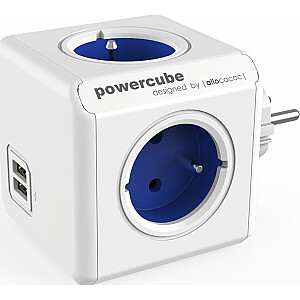 PowerCube Original 4 ligzdas 2x USB zils