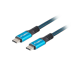 Lanberg CA-CMCM-45CU-0005-BK USB kabelis 0,5 m USB4 Gen 2x2 USB C Melns, zils