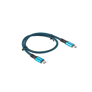 Lanberg CA-CMCM-45CU-0005-BK USB-кабель 0,5 м USB4 Gen 2x2 USB C Черный, Синий
