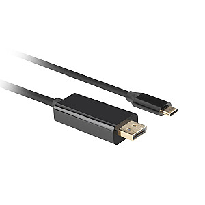 Lanberg video kabeļa adapteris CA-CMDP-10CU-0010-BK 1 m USB Type-C DisplayPort melns
