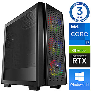 Dators spēlēm INTOP i7-12700F 16GB 250SSD M.2 NVME+2TB RTX3050 8GB WIN11