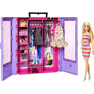 Lelle Bārbija Mattel Barbie Skapis ar lelli un aksesuāriem HJL66
