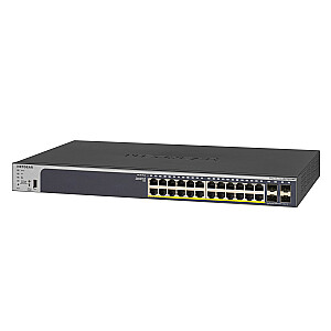 Netgear GS728TPP Managed L2/L3/L4 Gigabit Ethernet (10/100/1000) Melns 1U Power over Ethernet (PoE)