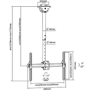 TECHLY 309357 Techly Ceiling mount for T