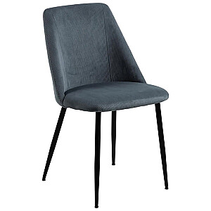 Krēsls INES 49.2x57.5xH84cm melns/pelēks 0000096758