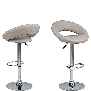 Барный стул PLUMP 56x50xH100см хром/серо-коричневый 0000057082