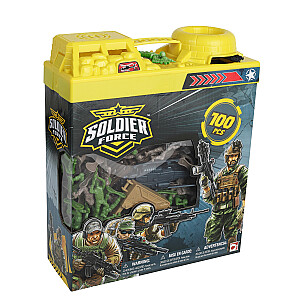 CHAP MEI rotaļlietu komplekts Soldier Force Bucket, 100 pcs., 545032