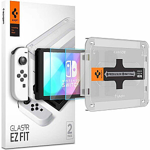 Spigen rūdīts stikls Nintendo Switch OLED 2gab