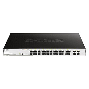 D-Link slēdzis DGS-1210-28MP/E 28 portu Gigabit Ethernet PoE pārvaldīts tīkla savienojums