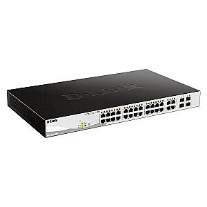 D-Link slēdzis DGS-1210-28MP/E 28 portu Gigabit Ethernet PoE pārvaldīts tīkla savienojums