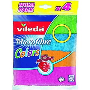 Vileda mikrošķiedras lupatiņas Krāsas 4gab. (150542)