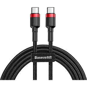 Baseus USB kabelis Cafule kabelis 2x USB-C QC 3A 1m PD sarkans melns universāls