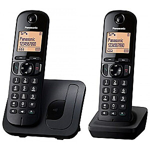 Tālrunis Panasonic KX-TGC212 DECT zvanītāja ID melns