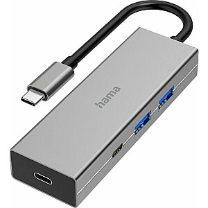 USB centrmezgls Hama 2x USB-C + 2x USB-A 3.2 Gen1 (002001360000)