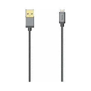 USB-кабель Hama USB-A Lightning 0,75 м, серый (002005010000)