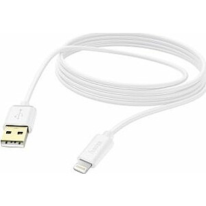 USB kabelis Hama USB-A Lightning, 3 m, balts (001872070000)