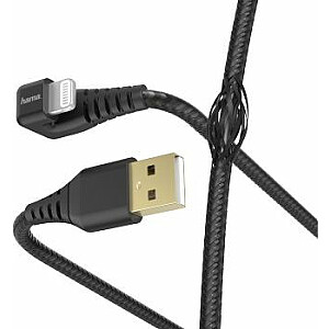 USB kabelis Hama USB-A Lightning, 1,5 m, melns (001872210000)