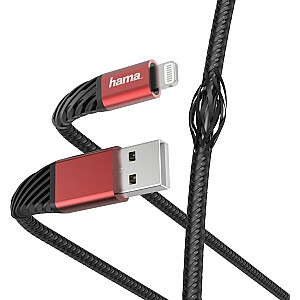 USB kabelis Hama USB-A Lightning, 1,5 m, melns (001872170000)