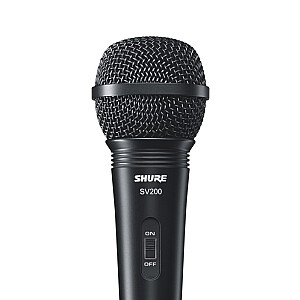 Shure SV200 mikrofons, melns karaoke mikrofons