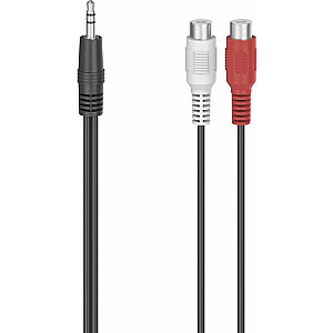 Adapteris Hama AV Adapter Jack 3,5 mm — RCA (tulpe) x2, melns (002051850000)