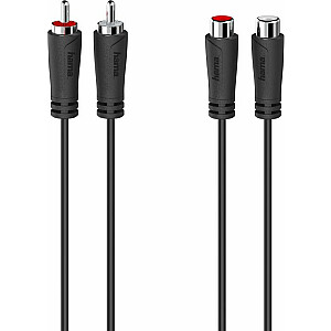 Kabelis Hama RCA (tulpe) x2 - RCA (tulpe) x2 1,5 m melns (002052590000)