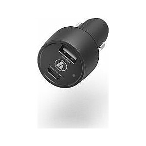 Hama automašīnas lādētājs USB-C / USB-A Barošanas avots / Ātrā uzlāde 30W czarna