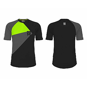 Velo krekls Rock Machine Enduro, melns/pelēks/zaļš, XXL izmērs