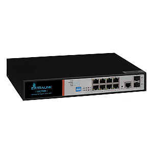 Extralink EX.8222 tīkla slēdzis pārvaldīts L2/L4 Gigabit Ethernet (10/100/1000) Power over Ethernet (PoE) 1U melns