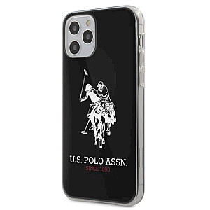 U.S. Polo USHCP12MTPUHRBK Big Horse Cover Aizsargapvalks Apple iPhone 12 | 12 Pro Melns
