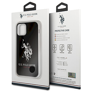 U.S. Polo USHCP12MTPUHRBK Big Horse Cover Aizsargapvalks Apple iPhone 12 | 12 Pro Melns