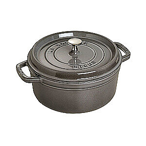 STAUB Apaļš čuguna katliņš 40500-246-0 3,8 l grafīts