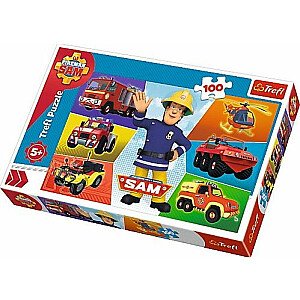 Trefl puzle 100 gabali - Cars ugunsdzēsējs Sems