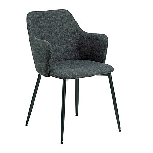 Krēsls ILSA 54.5x60xH83cm melns/pelēks 0000098265