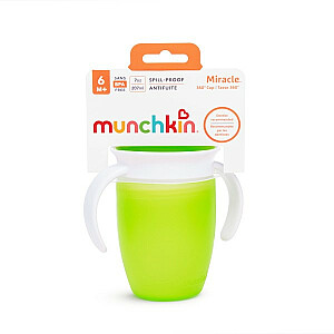 Тренировочный стакан MUNCHKIN, Miracle 360, зеленый, от 6 мес., 207 мл, 01244302