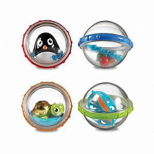 MUNCHKIN Float and Play Bubbles zīdaiņu un mazuļu vannas rotaļlieta, 4m+, 4 gab., 01158402