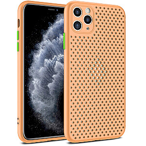 Fusion Breathe Case Silikona Aizsargapvalks Priekš Apple iPhone 12 Pro Max Oranžs