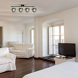 Activejet LISA двойной черный и золотой потолочный настенный светильник E14 настенный светильник для гостиной