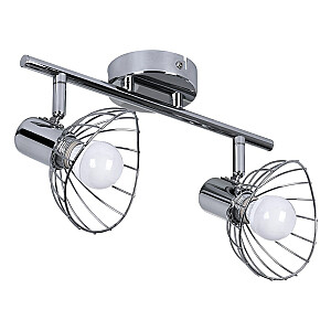 Activejet GIZEL dubultā griestu sienas lampa Chrome E14 sienas gaisma viesistabai